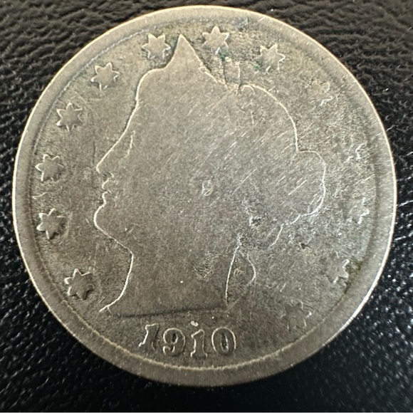 1910 Liberty “V” Nickel – Vintage U.S. 5 Cent Coin | Classic Barber-Era Nickel - Picture 1 of 5